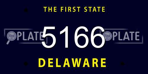5166 Delaware License Plate