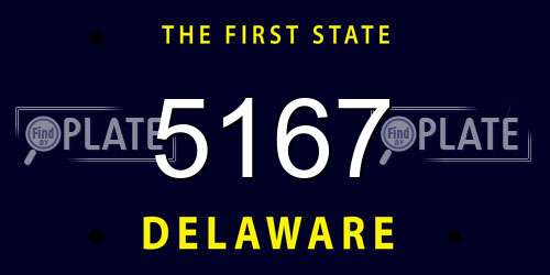 5167 Delaware License Plate