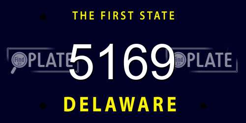 5169 Delaware License Plate