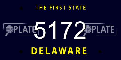 5172 Delaware License Plate