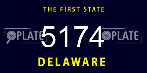 5174 Delaware License Plate