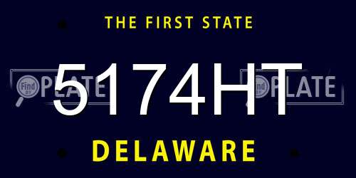 5174HT Delaware License Plate