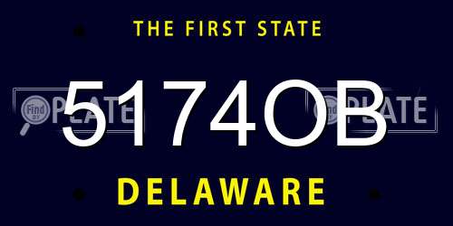 5174OB Delaware License Plate