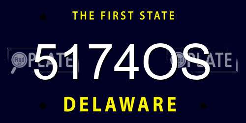 5174OS Delaware License Plate