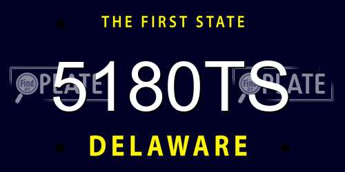 5180TS Delaware License Plate