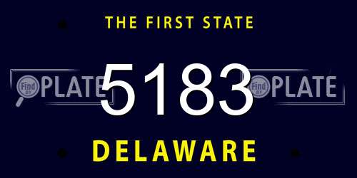 5183 Delaware License Plate