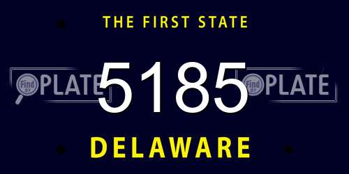 5185 Delaware License Plate