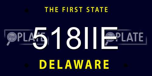 518IIE Delaware License Plate