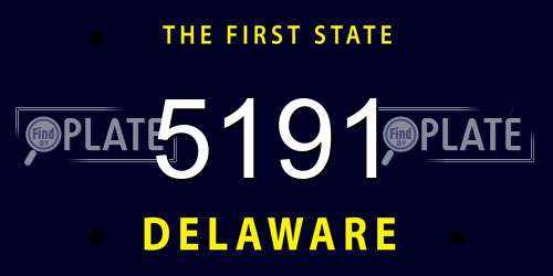 5191 Delaware License Plate