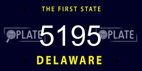 5195 Delaware License Plate