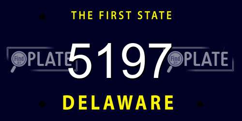 5197 Delaware License Plate