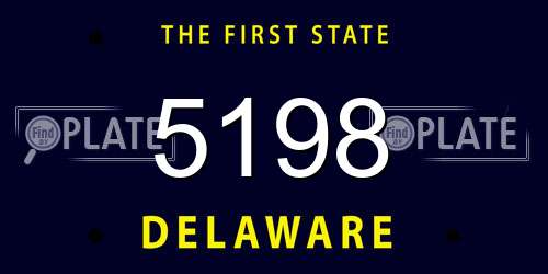 5198 Delaware License Plate