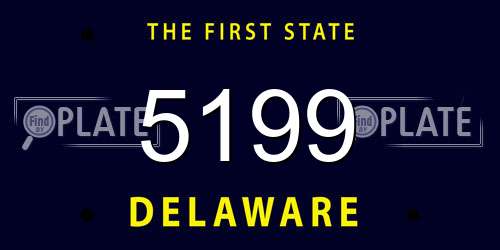 5199 Delaware License Plate