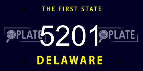 5201 Delaware License Plate