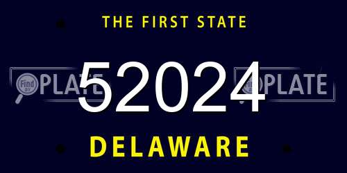 52024 Delaware License Plate