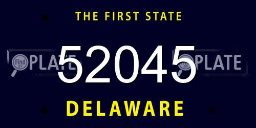 52045 Delaware License Plate