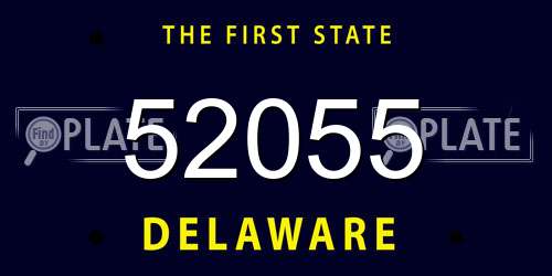 52055 Delaware License Plate