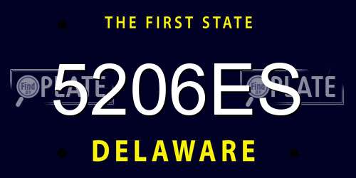 5206ES Delaware License Plate