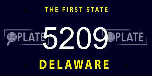 5209 Delaware License Plate