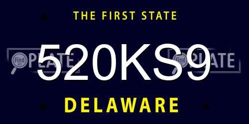 520KS9 Delaware License Plate