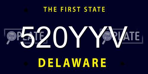 520YYV Delaware License Plate