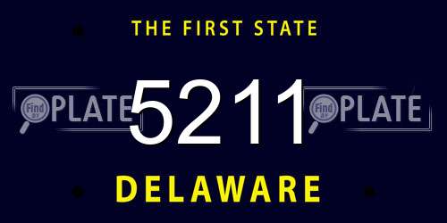 5211 Delaware License Plate