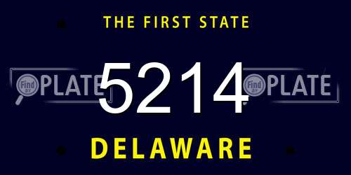 5214 Delaware License Plate