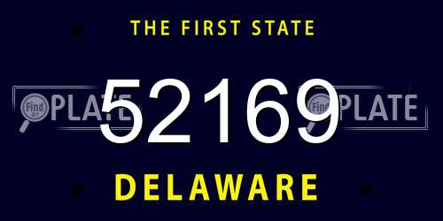 52169 Delaware License Plate