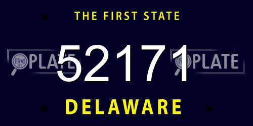 52171 Delaware License Plate