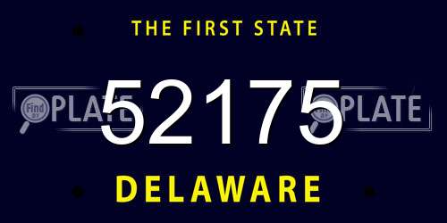 52175 Delaware License Plate