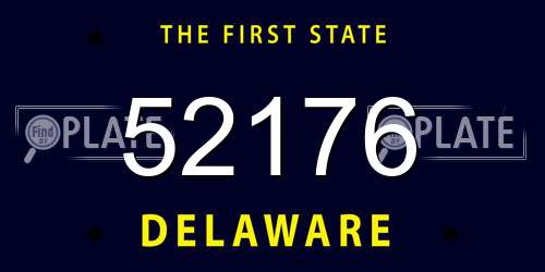 52176 Delaware License Plate