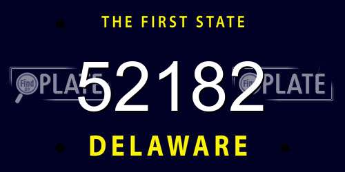 52182 Delaware License Plate
