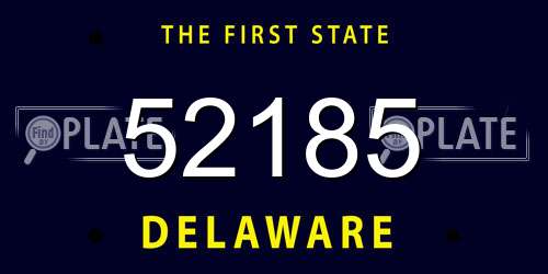 52185 Delaware License Plate