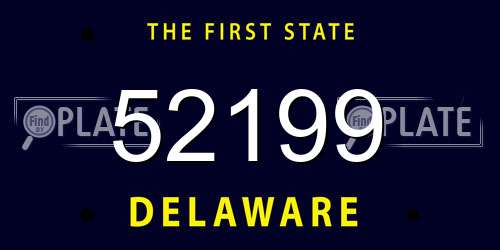 52199 Delaware License Plate