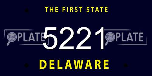 5221 Delaware License Plate