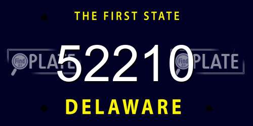 52210 Delaware License Plate