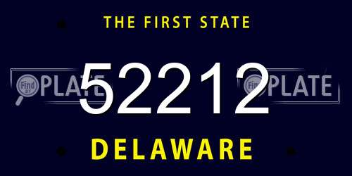 52212 Delaware License Plate