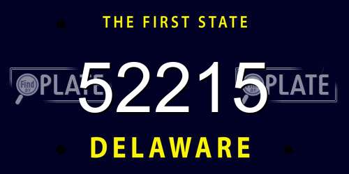52215 Delaware License Plate