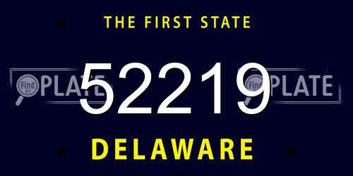 52219 Delaware License Plate