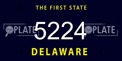 5224 Delaware License Plate