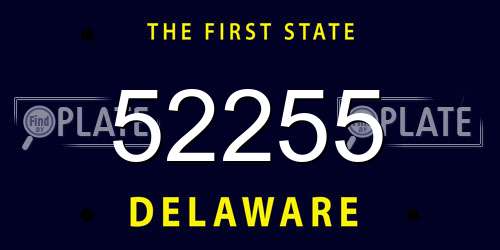 52255 Delaware License Plate