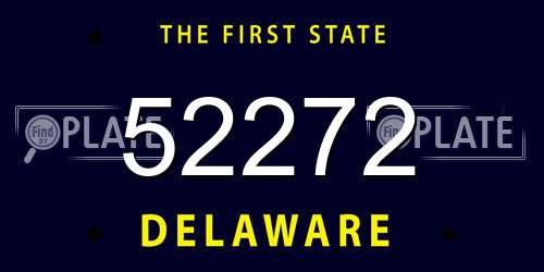52272 Delaware License Plate