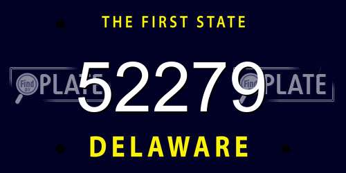 52279 Delaware License Plate