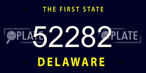 52282 Delaware License Plate
