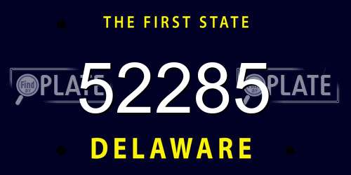 52285 Delaware License Plate