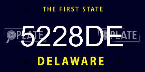 5228DE Delaware License Plate