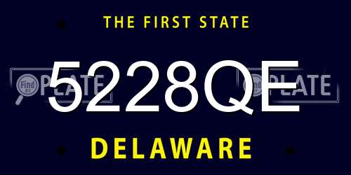 5228QE Delaware License Plate