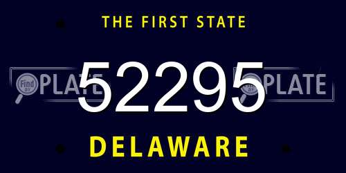 52295 Delaware License Plate
