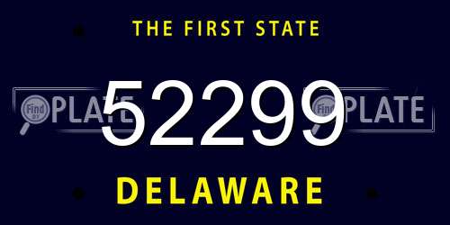 52299 Delaware License Plate