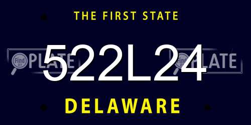 522L24 Delaware License Plate